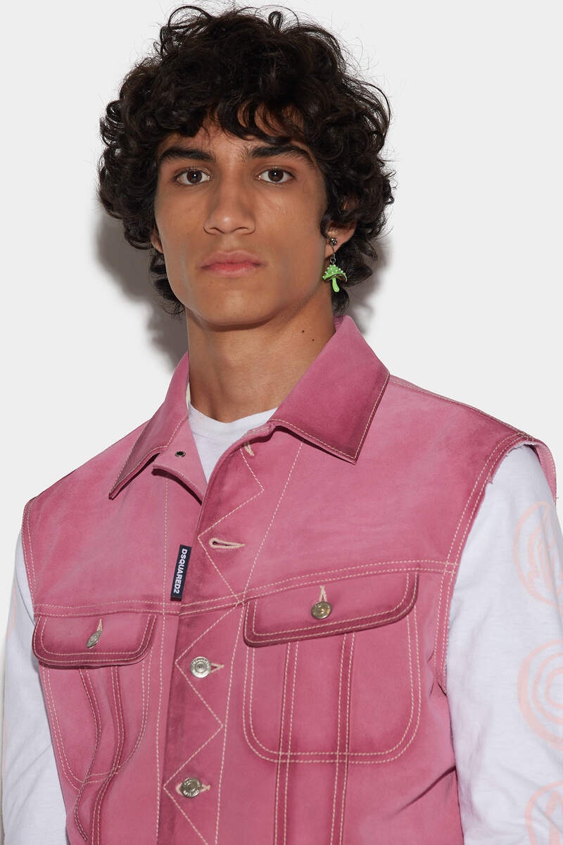 LEATHER BOB VEST - 4