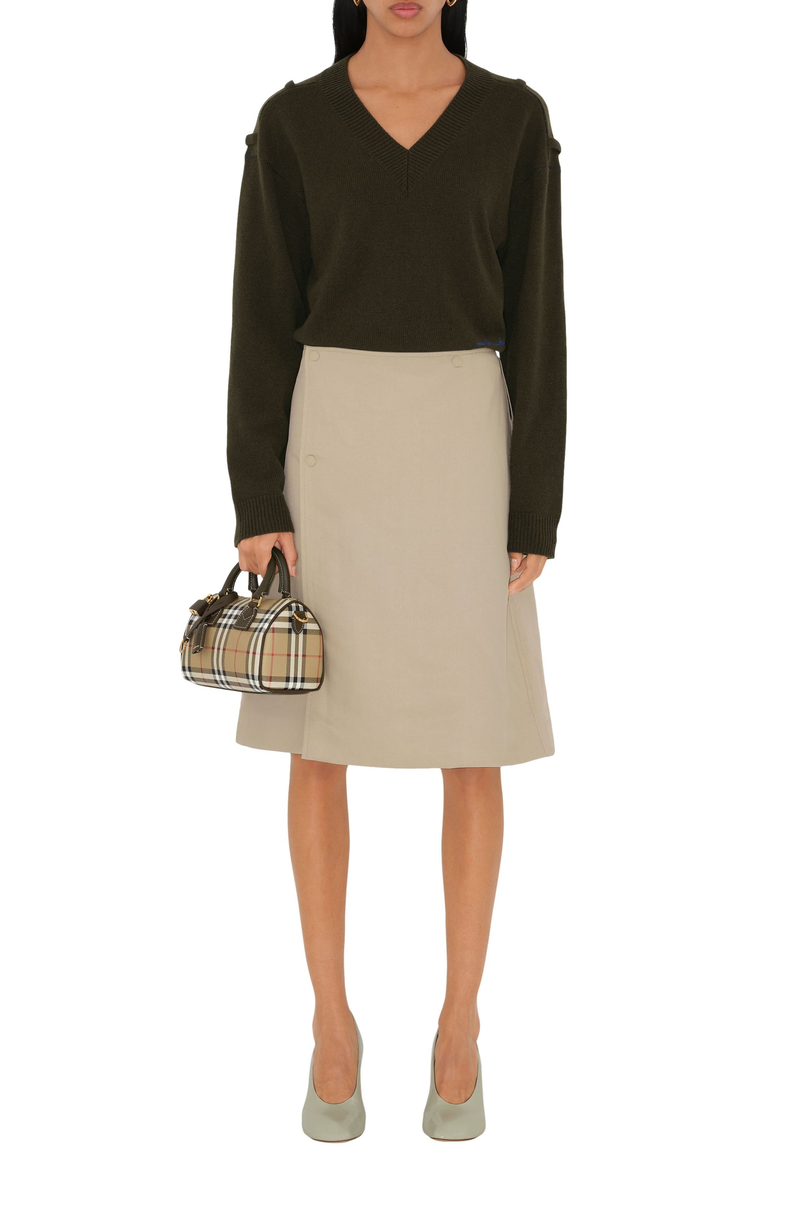 burberry Mini Check Coated Canvas Bowling Bag in Vintage Check/Briar Brown at Nordstrom - 2