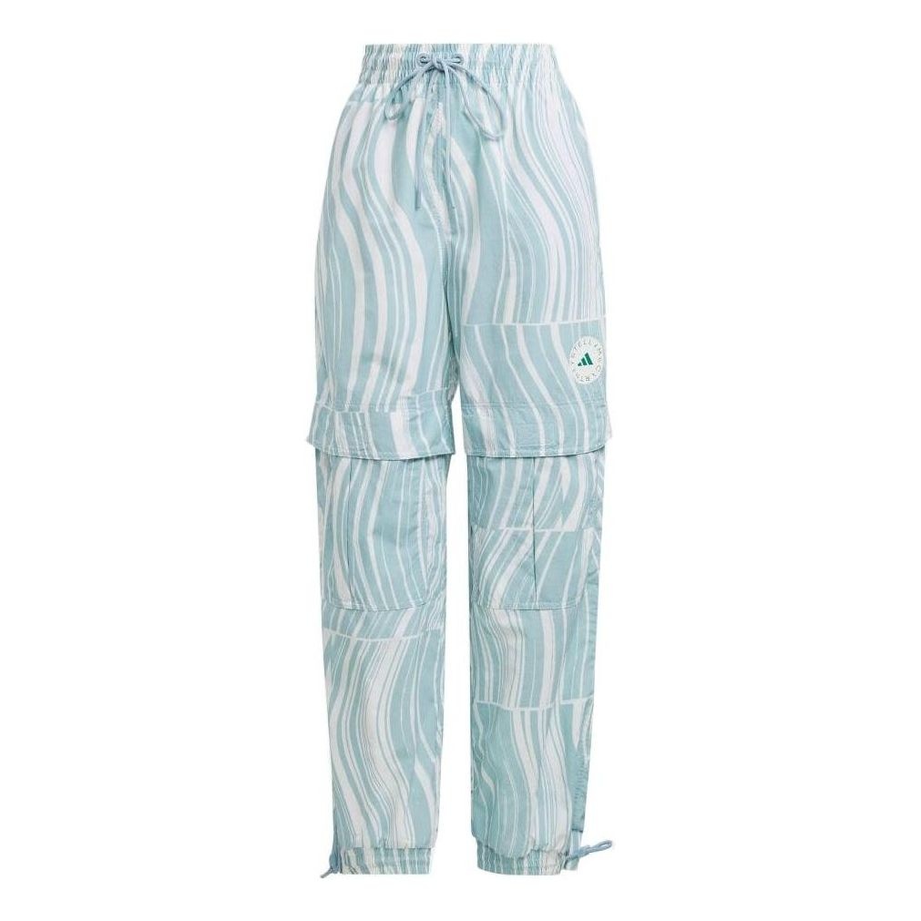 (WMNS) adidas By Stella McCartney Truecasuals Printed Track Pants 'Blue White' HT1103 - 1