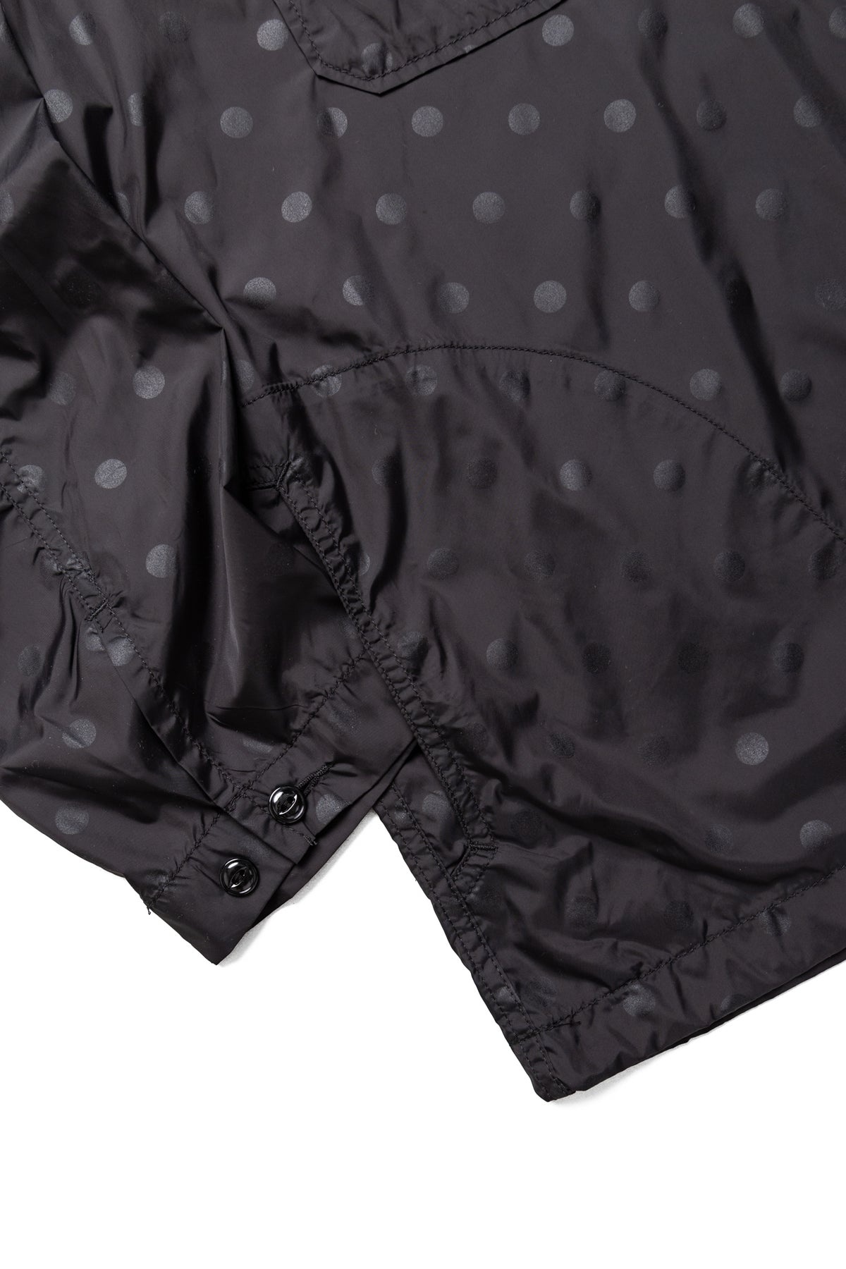 Cagoule Shirt Nylon Polka Dot Printed Taffeta - Black - 7