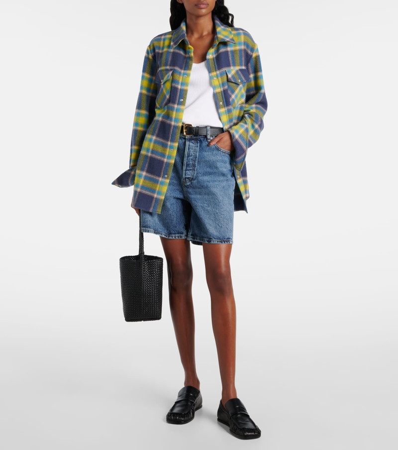 FRAME High-rise denim shorts outlook