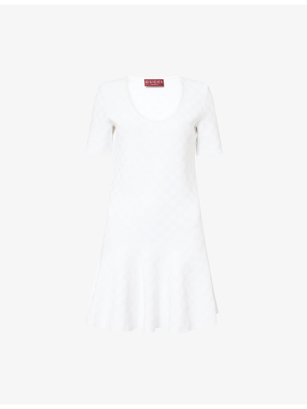 Monogram Pleated Knitted Mini Dress - 1