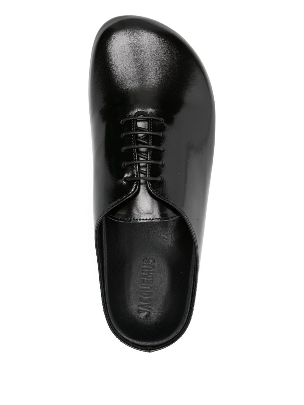 lace-up flat mules - 4