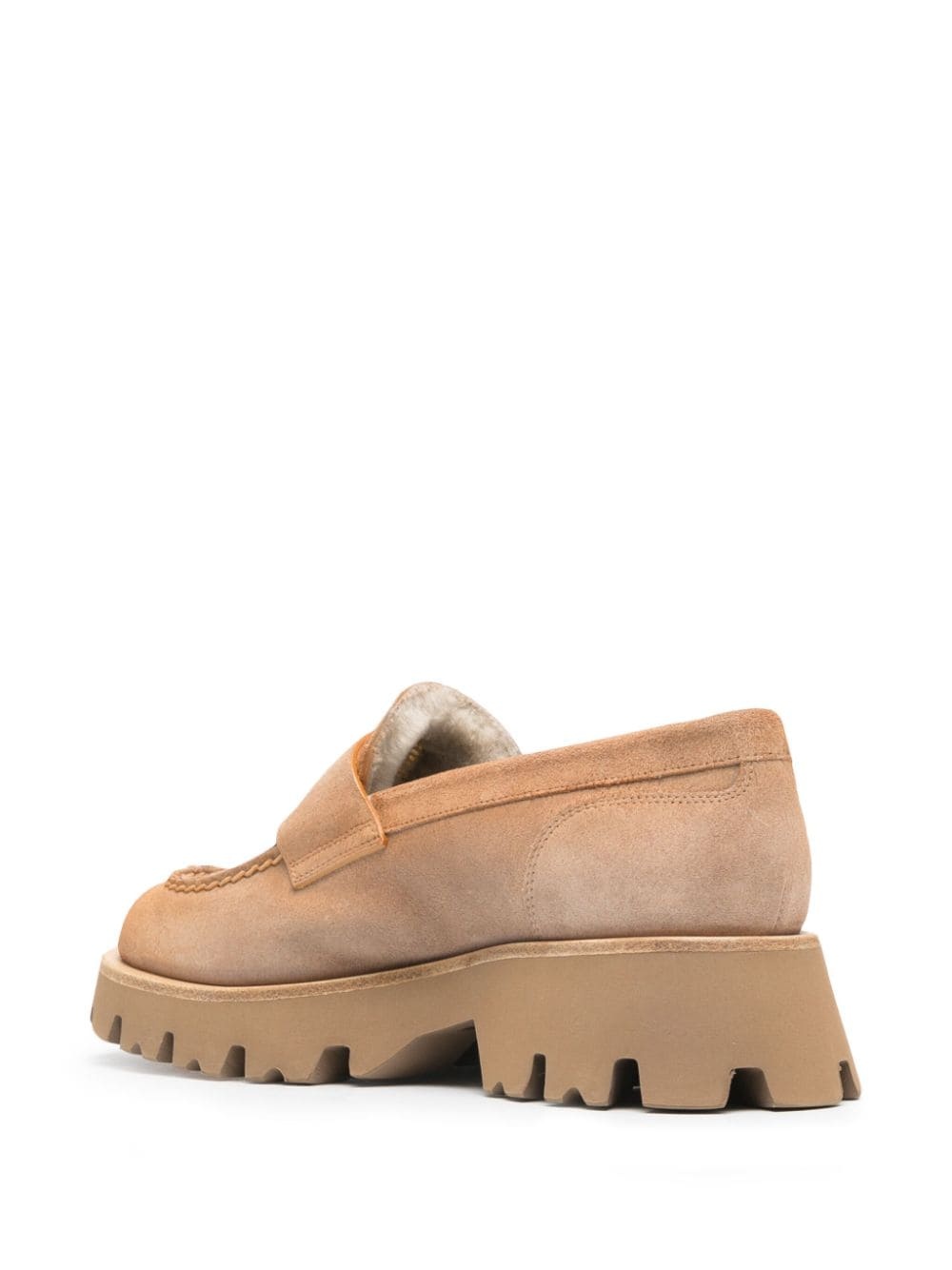 penny slot suede loafers - 3