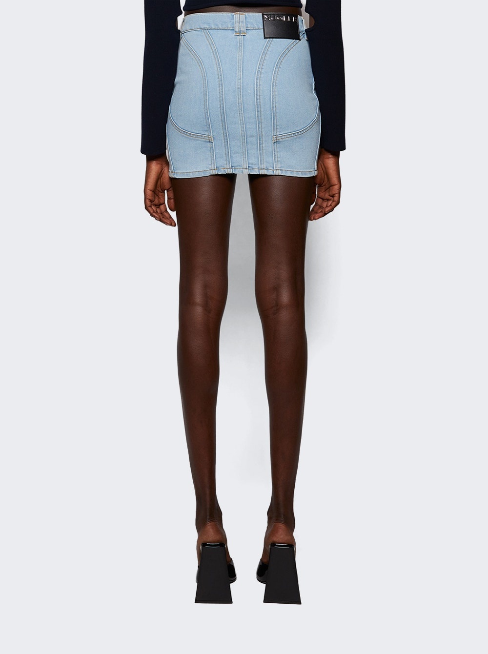Denim Skirt Medium Blue - 5