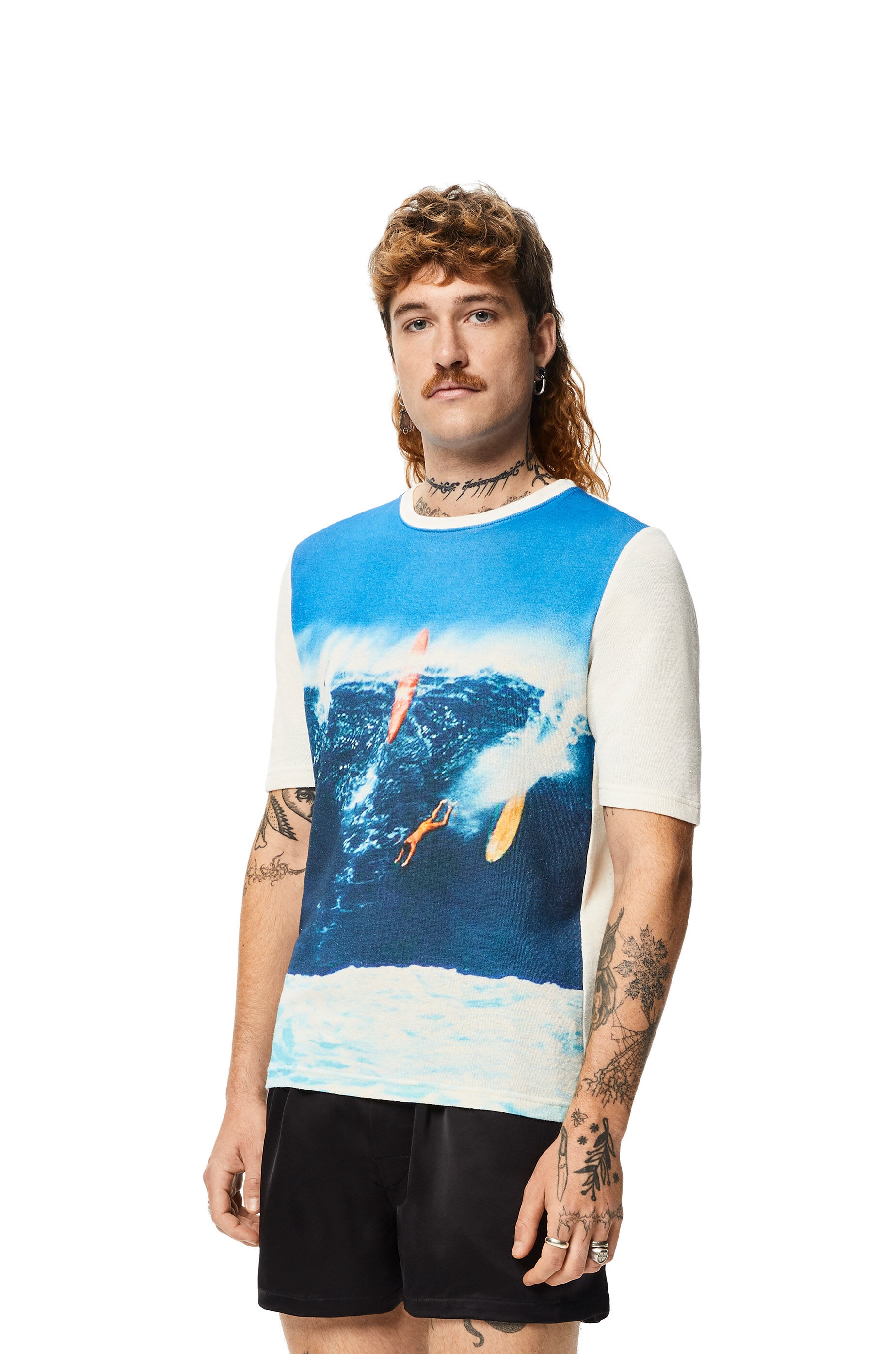 Surf print T-shirt in cotton - 3