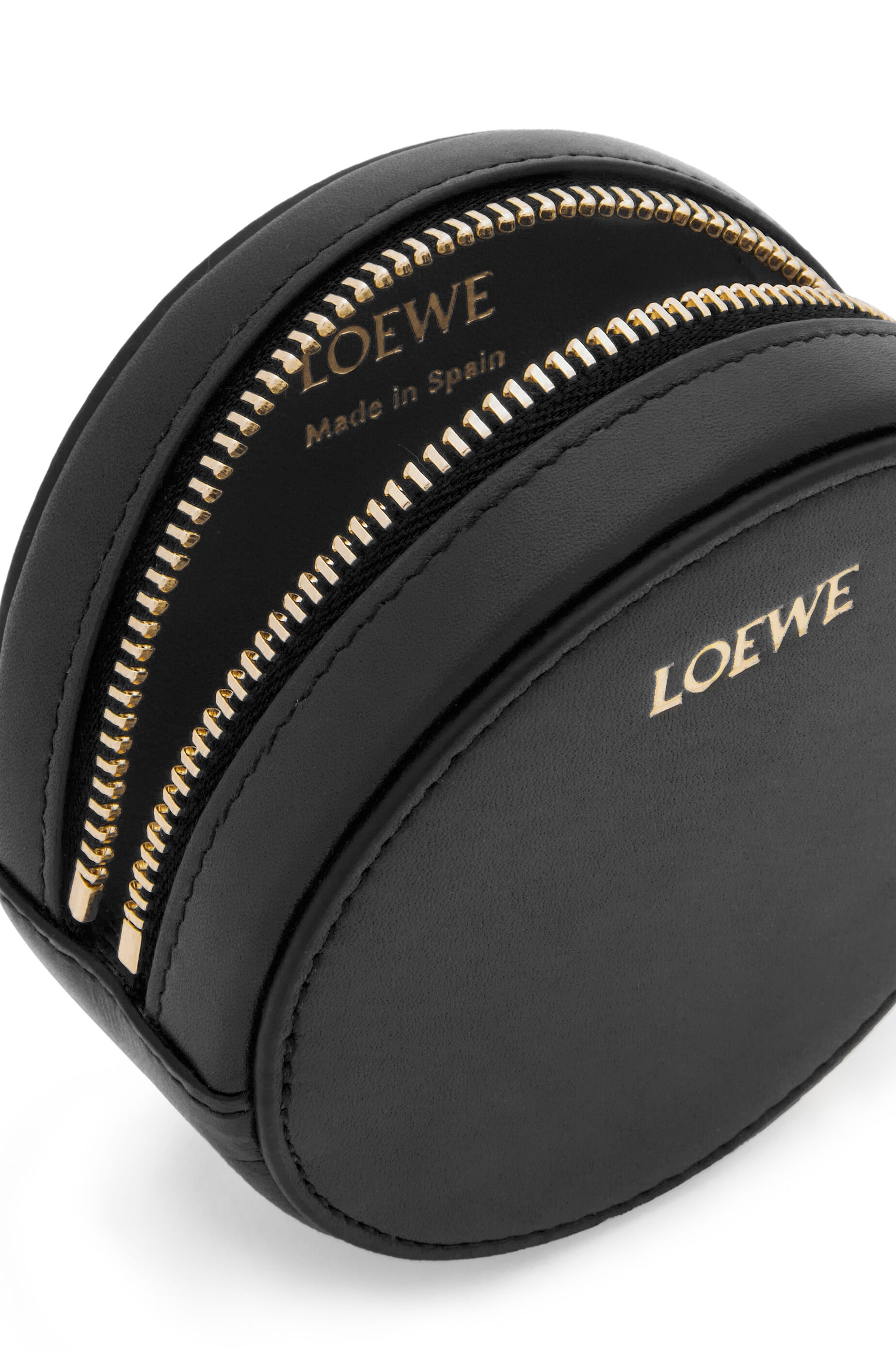 Pebble cookie key holder in shiny nappa calfskin - 4