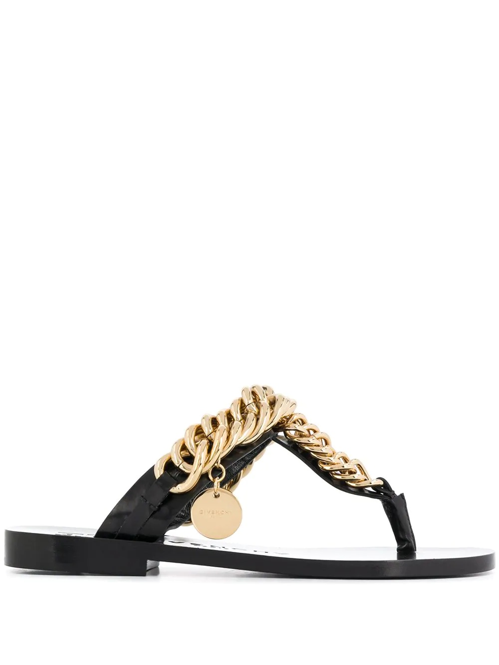 chain-detail sandals - 1