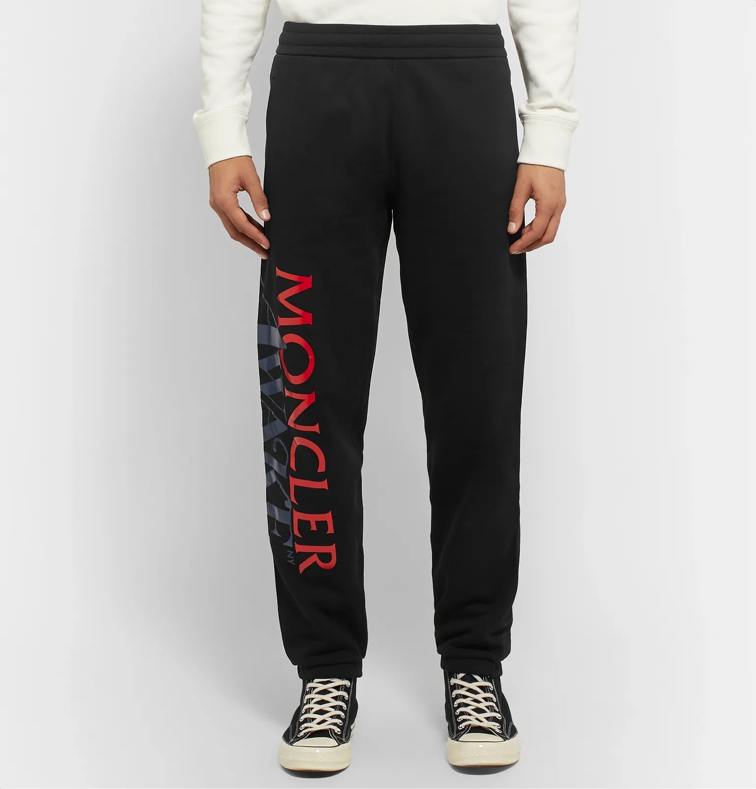 + Awake NY 2 Moncler 1952 Tapered Logo-Detailed Loopback Cotton-Jersey Sweatpants - 4