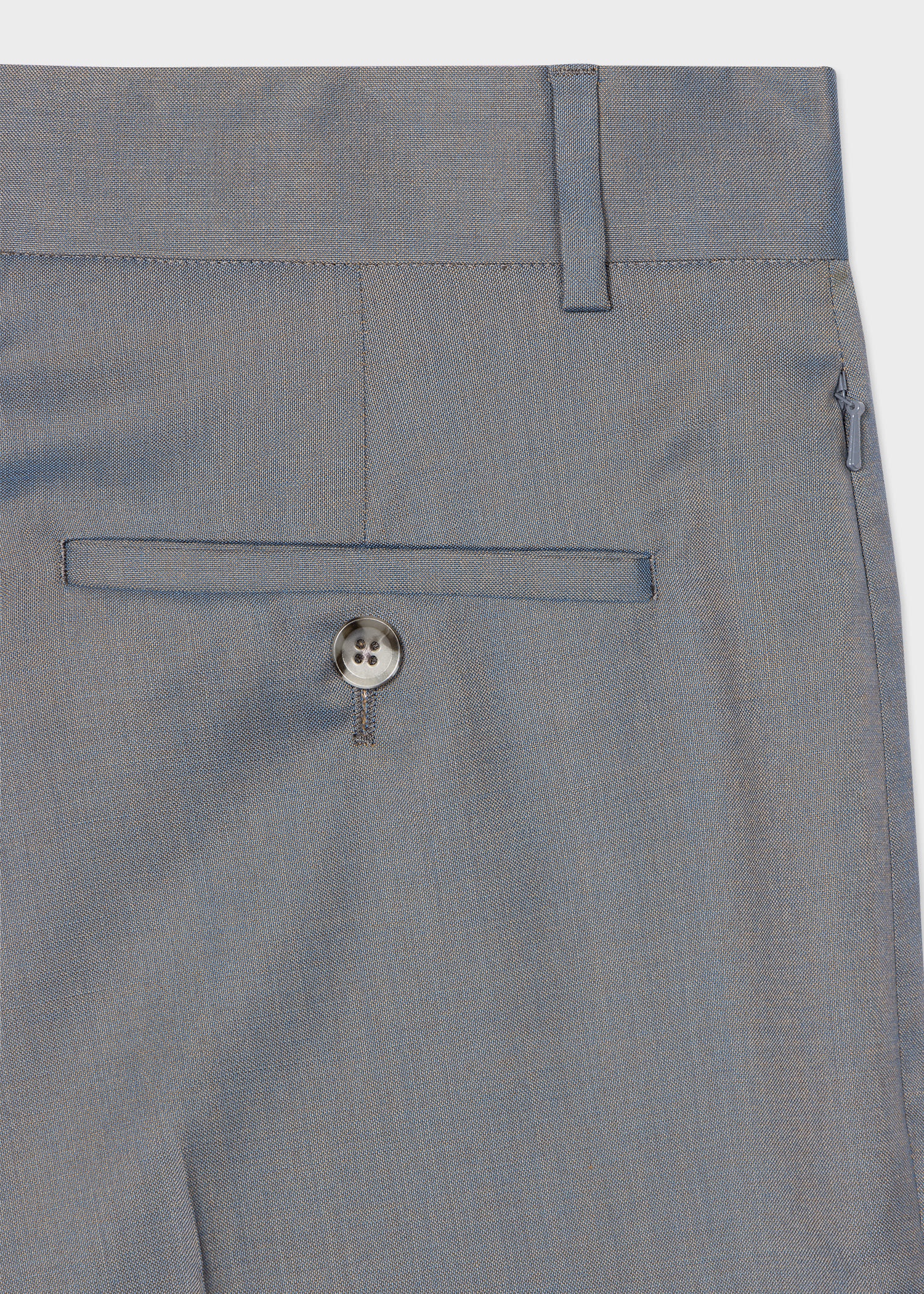 Grey Wool Slim-Fit Trousers - 2