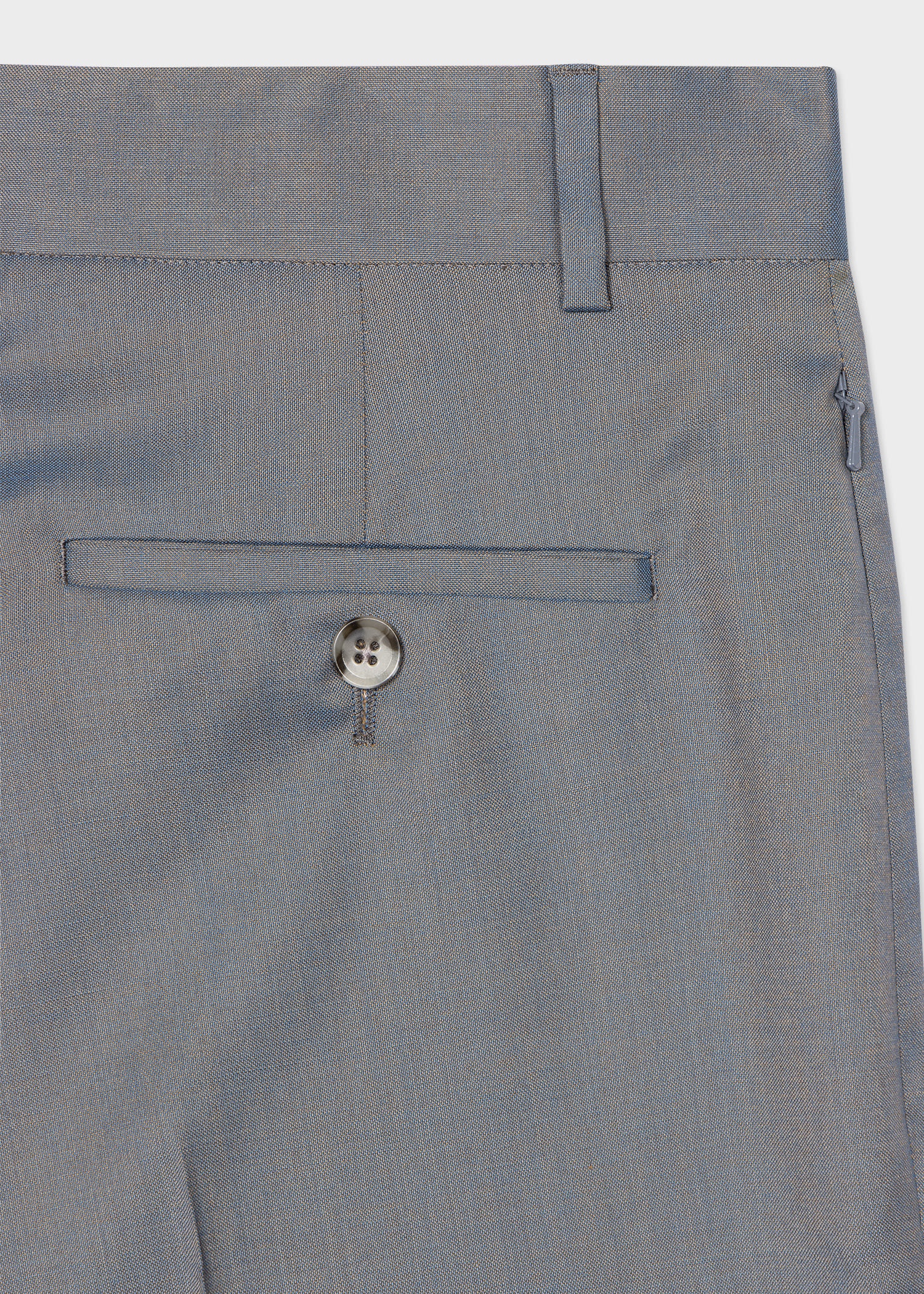 Grey Wool Slim-Fit Trousers - 2