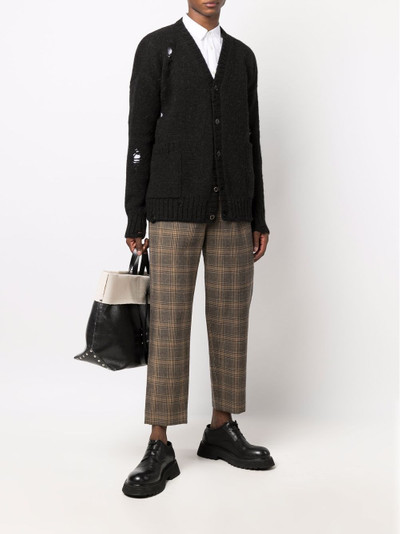 UMA WANG cropped plaid wool trousers outlook