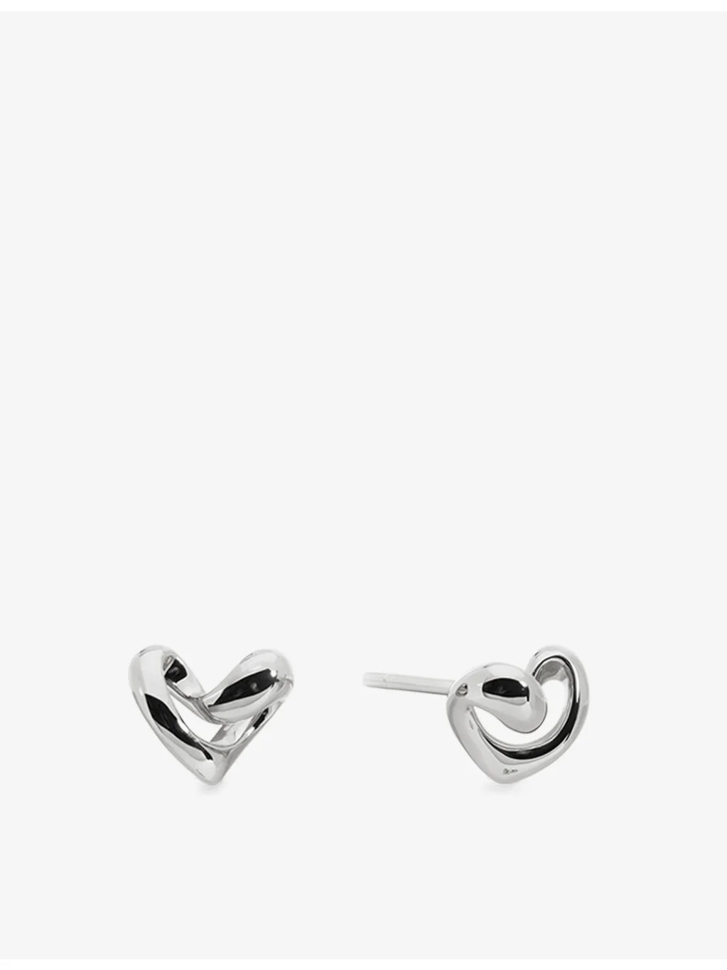 Infinity Heart Small Sterling-Silver Stud Earrings - 1