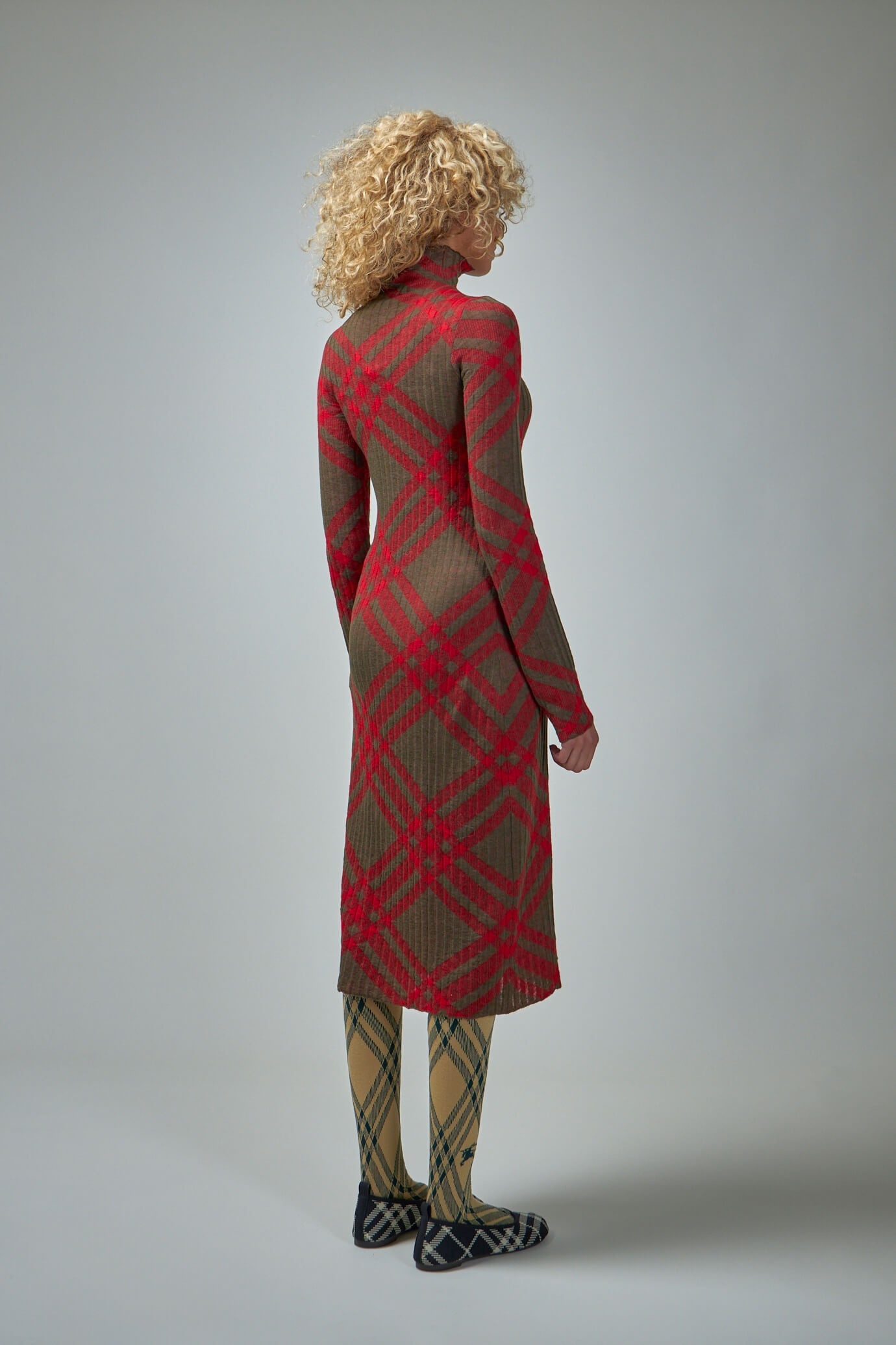 Burberry Check Wool Blend Dress | labelsfashion | REVERSIBLE