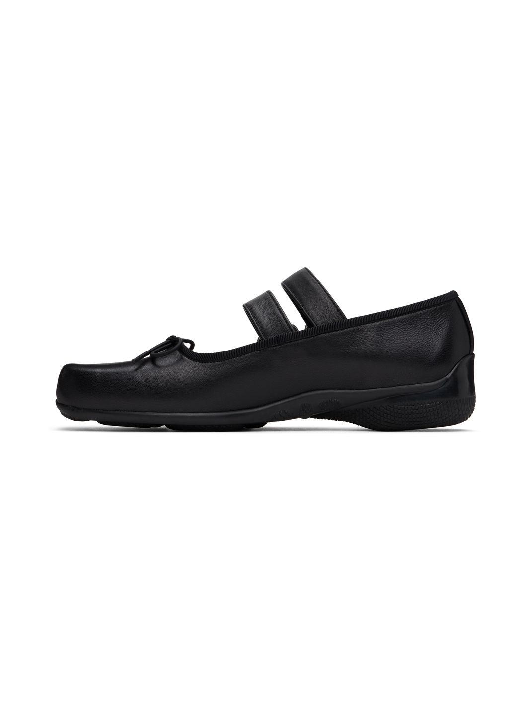 Black Buckle Ballerina Flats - 3