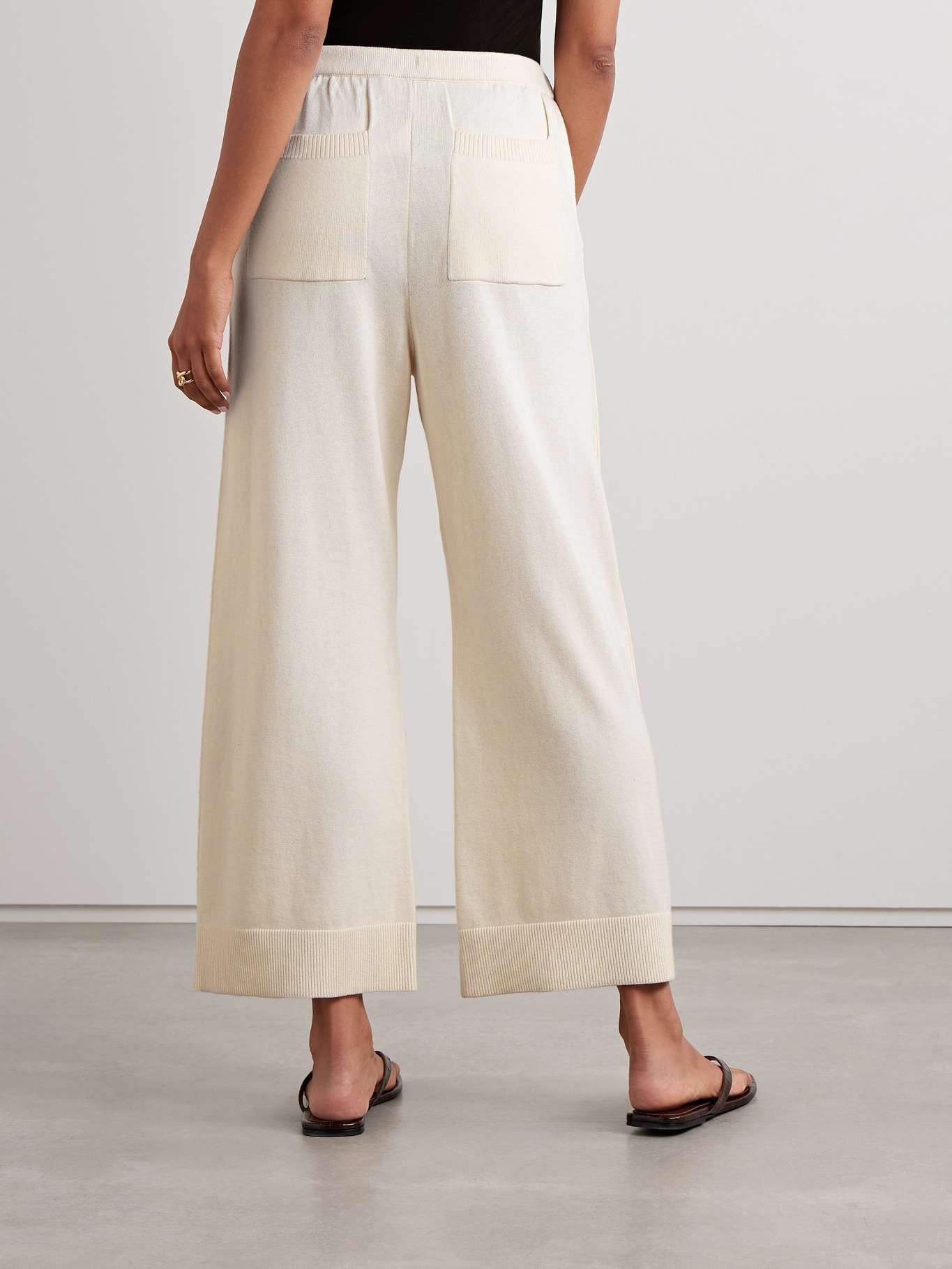 Celine cotton and cashmere-blend wide-leg pants - 3