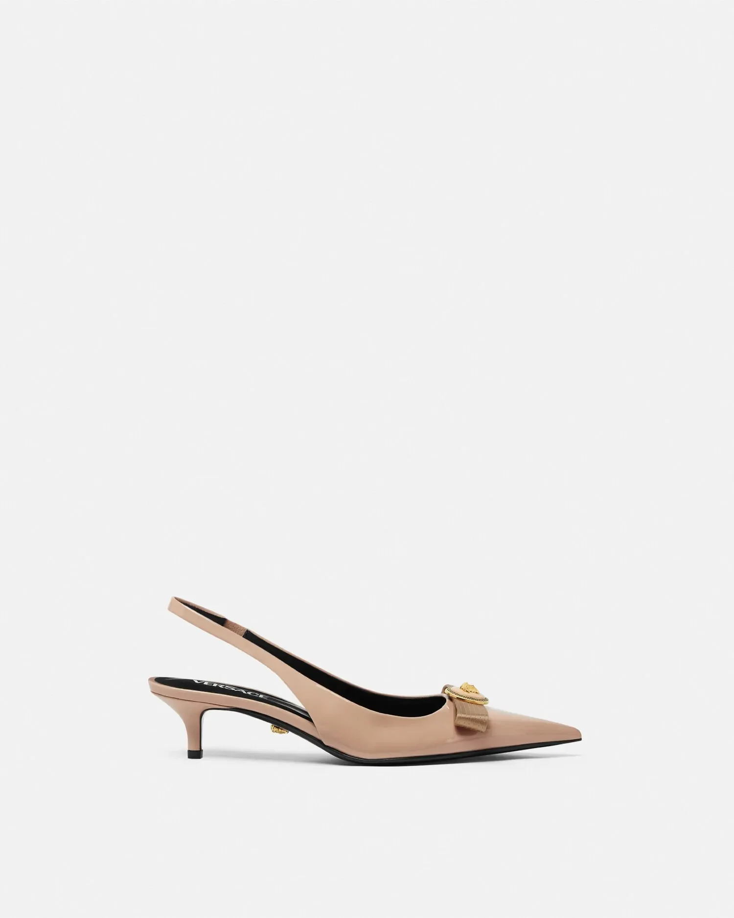 Gianni Ribbon Patent Slingback Pumps 45 mm - 1