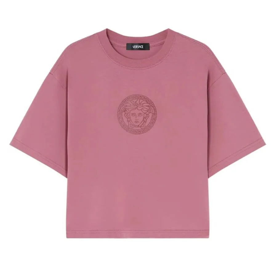 Versace Medusa Cotton Crop T-Shirt - 1