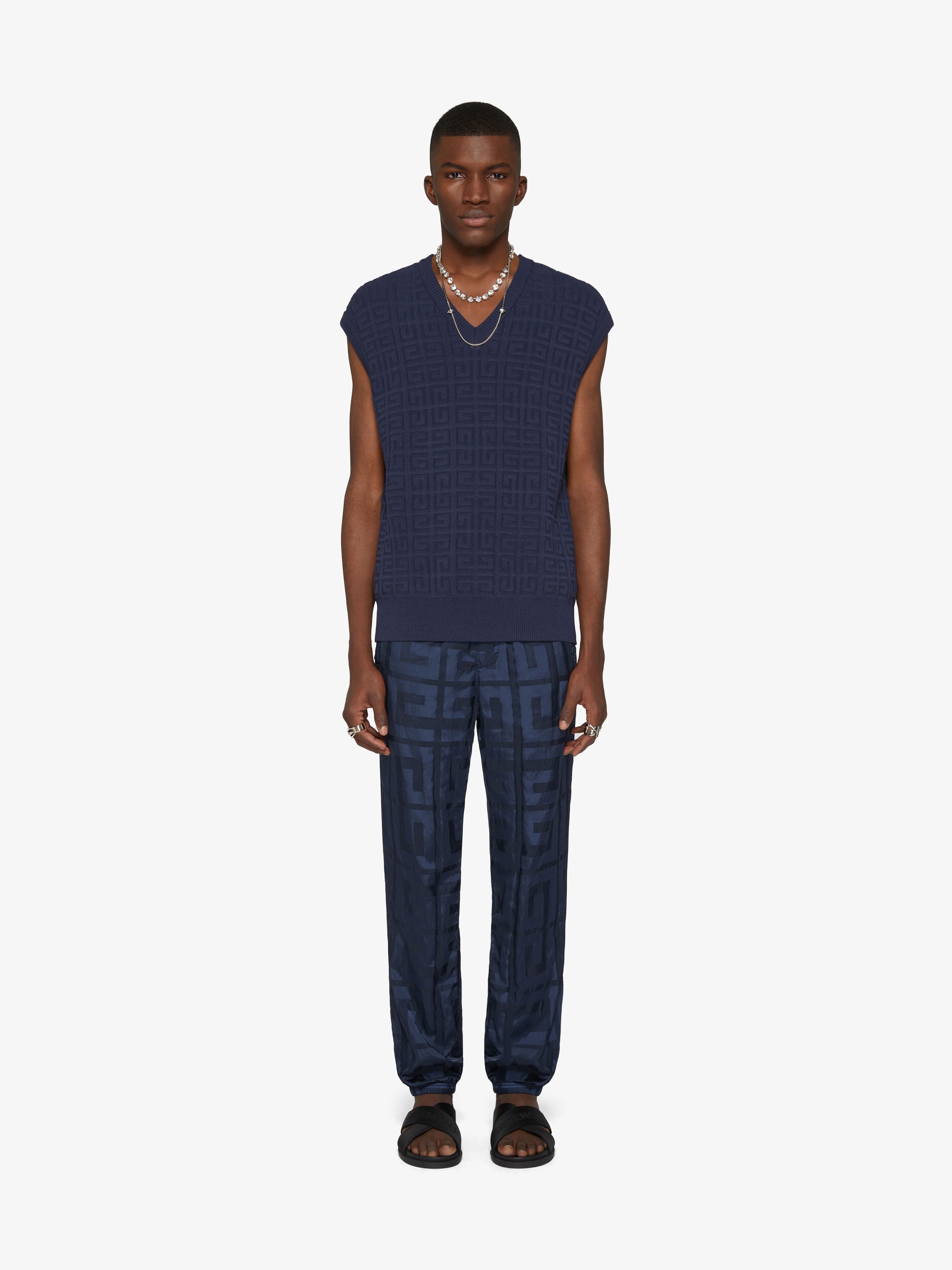SLEEVELESS SWEATER IN 4G JACQUARD - 2