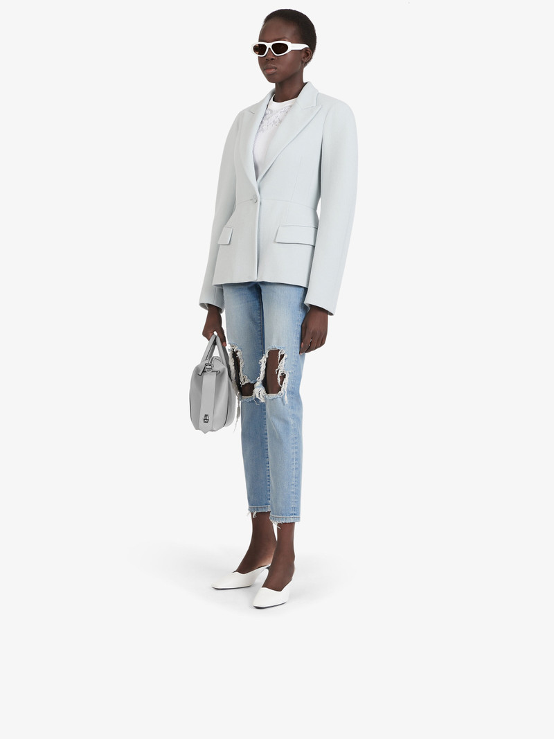 Givenchy Mules in leather with asymmetrical heels outlook