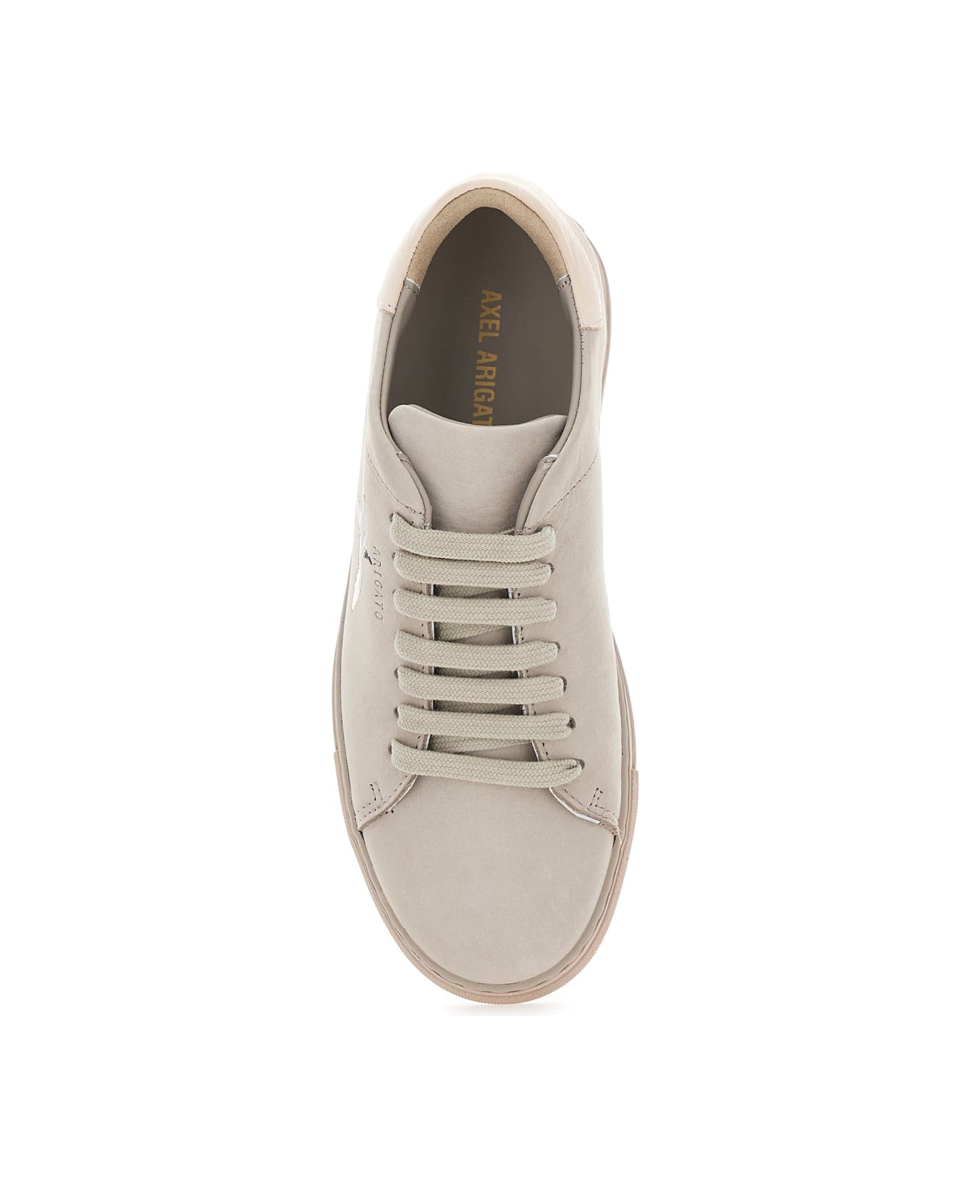'clean 90' Grey Low Top Sneakers With Logo Embroidery On The Side In Leather Woman - 4