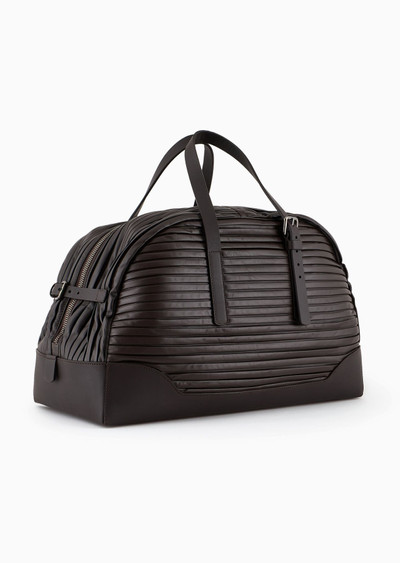 GIORGIO ARMANI Pleated nappa-leather duffel bag outlook