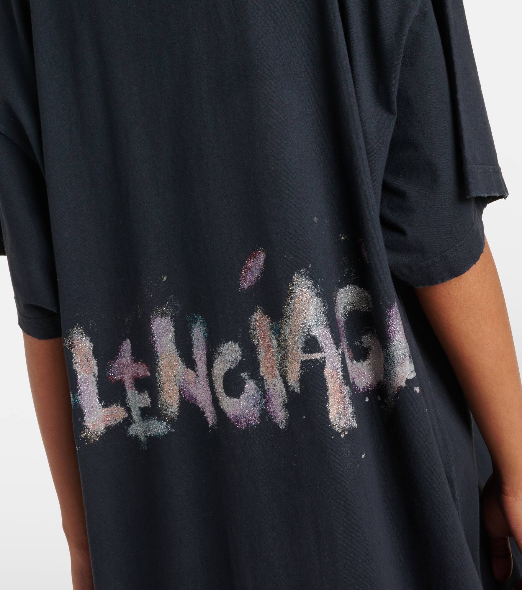 Logo cotton jersey T-shirt dress - 5