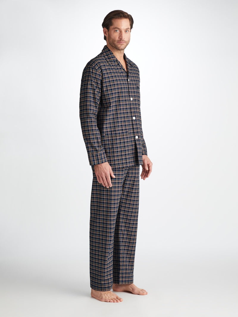Men's Classic Fit Pajamas Barker 37 Cotton Navy - 2