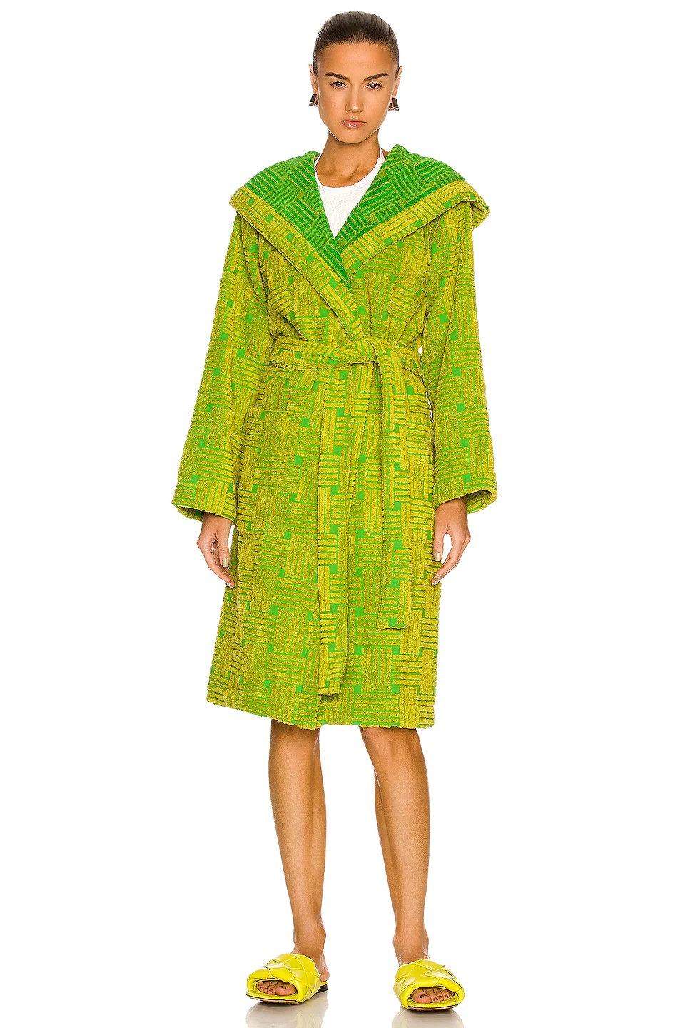 Intreccio Jacquard Cotton Terry Bathrobe - 2