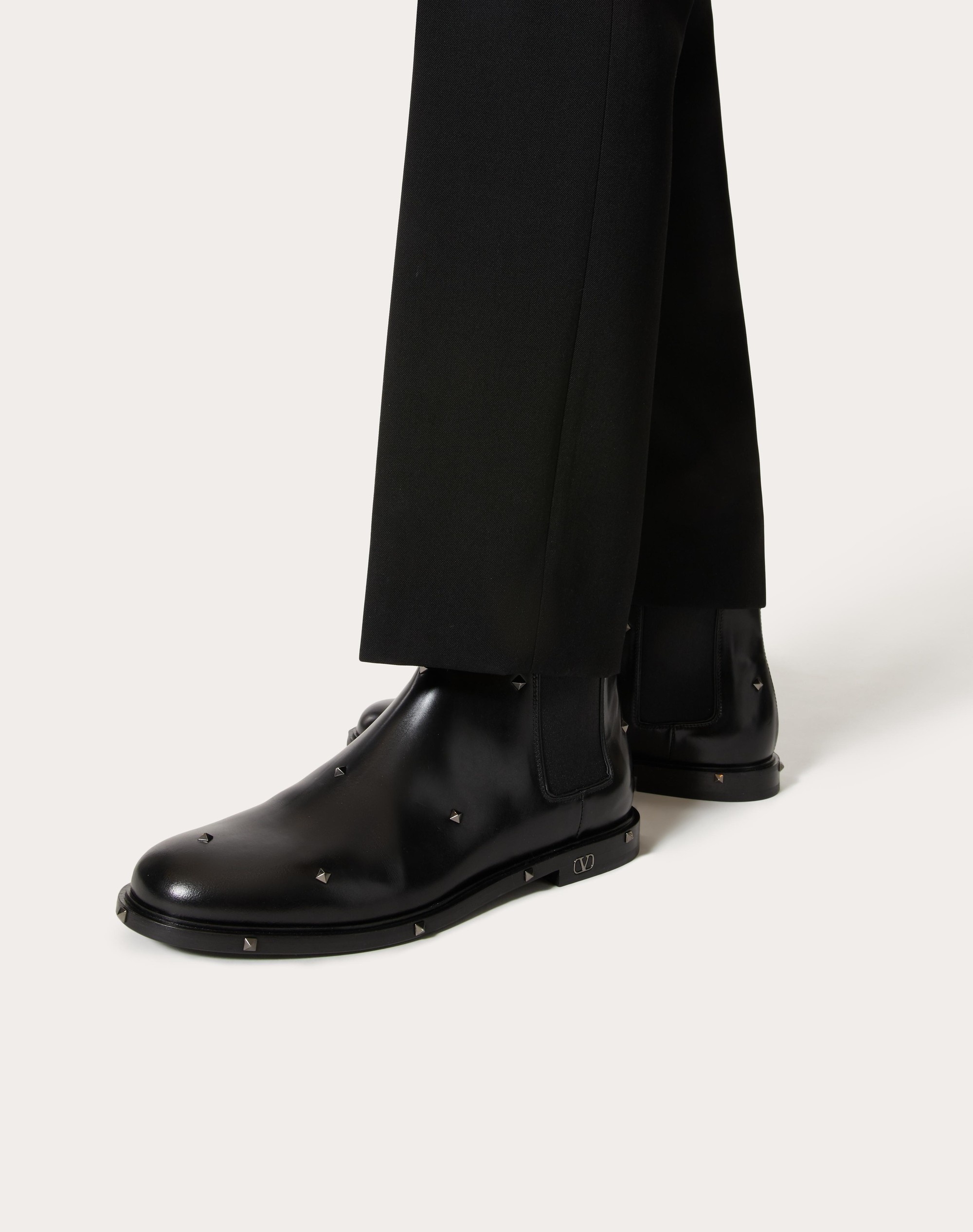 ARISTOPUNK STUD CALFSKIN ANKLE BOOT - 6
