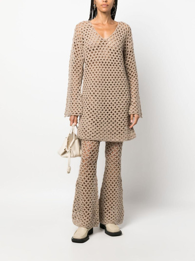 BY MALENE BIRGER crochet-knit flared trousers outlook