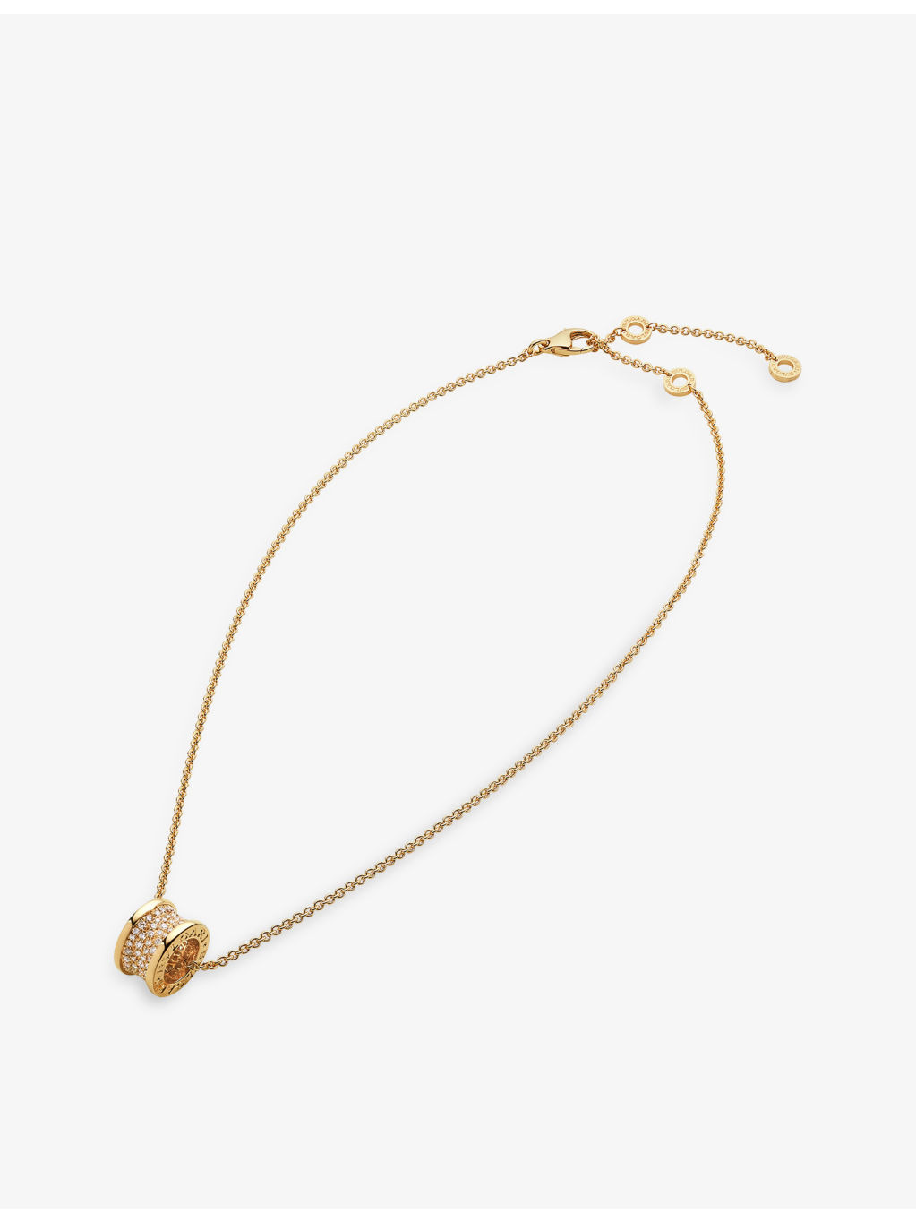 B.zero1 18ct yellow-gold and 0.87ct brilliant-cut diamond pendant necklace - 3