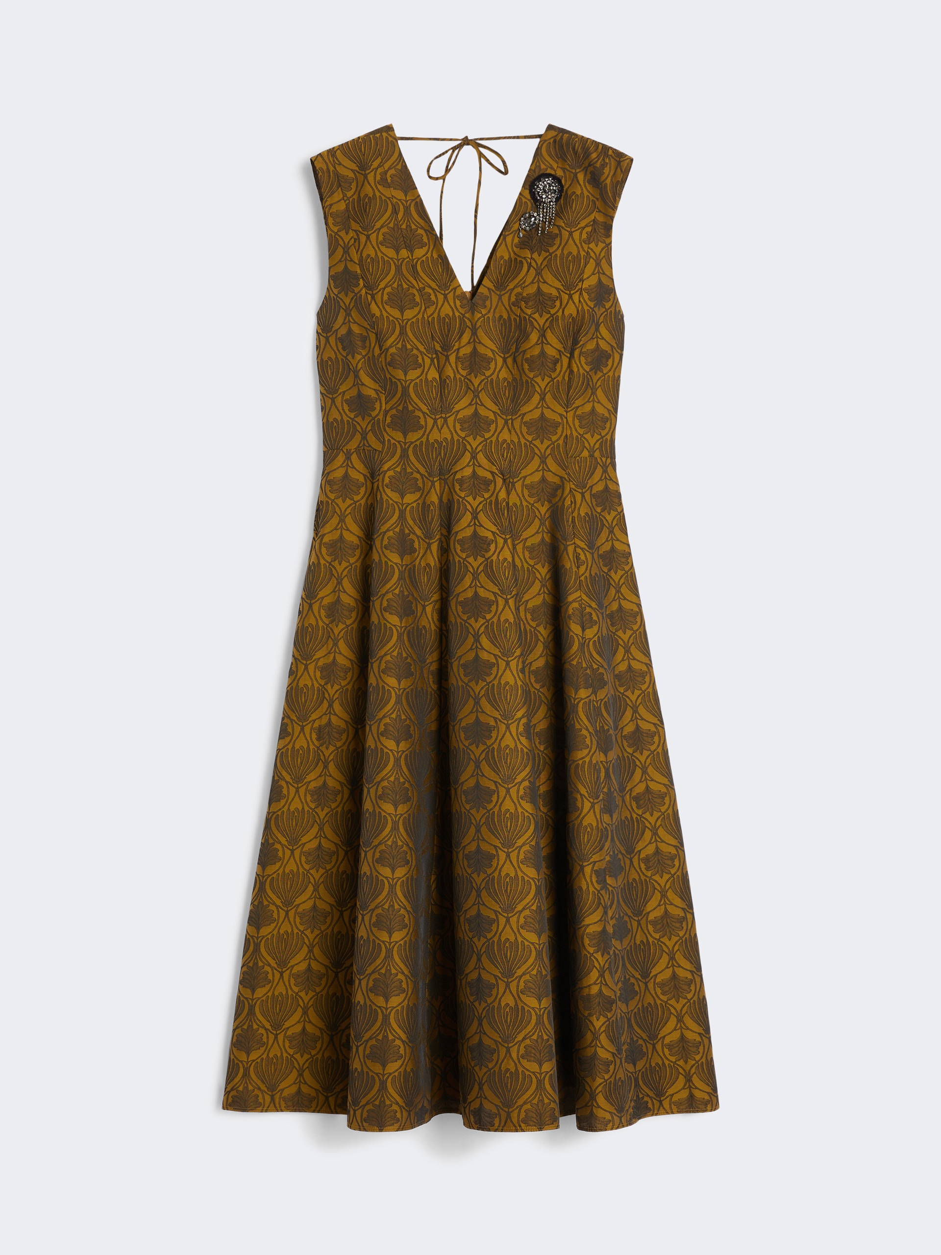 LAUREN Flared jacquard dress - 1