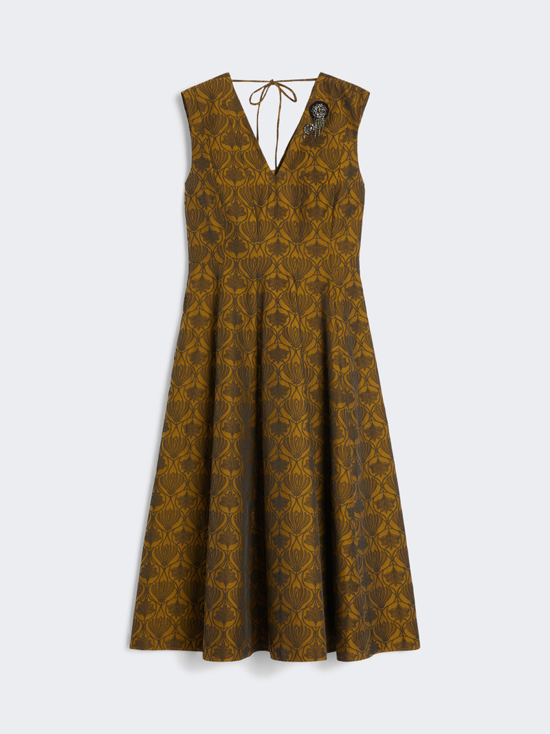 LAUREN Flared jacquard dress 1