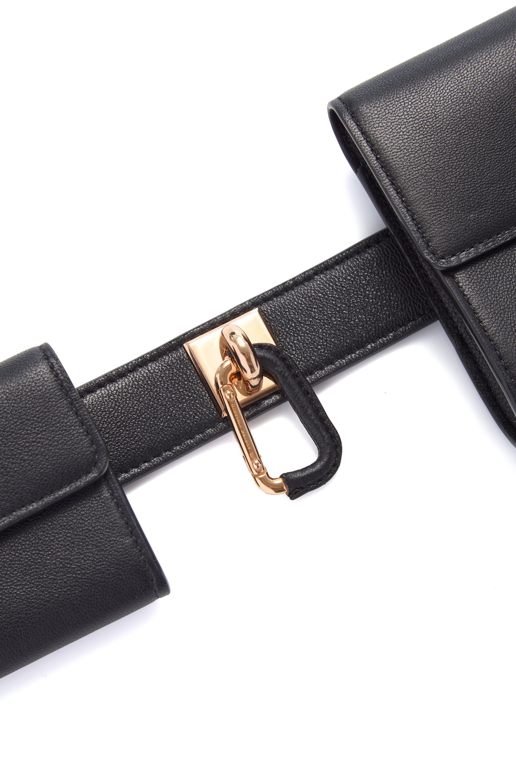 Tool Belt in Black Nappa Leather - 3