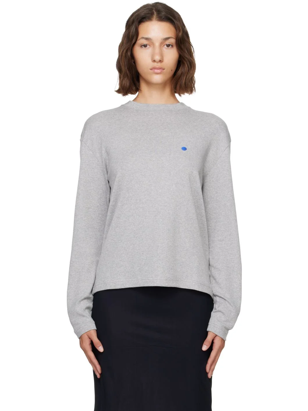 Gray Cotton Cashmere T-shirt - 1