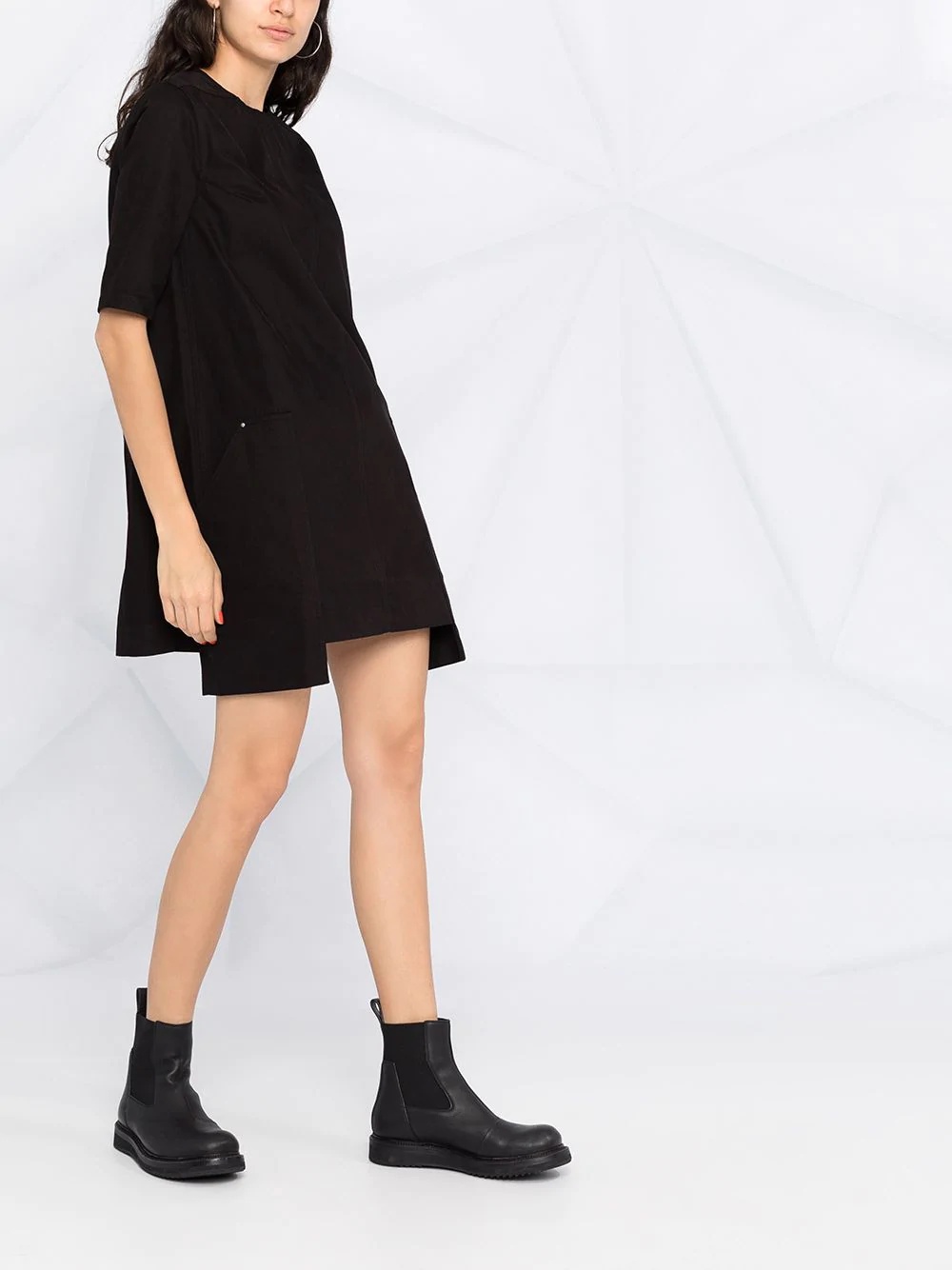 short sleeve panelled T-shirt dress - 4