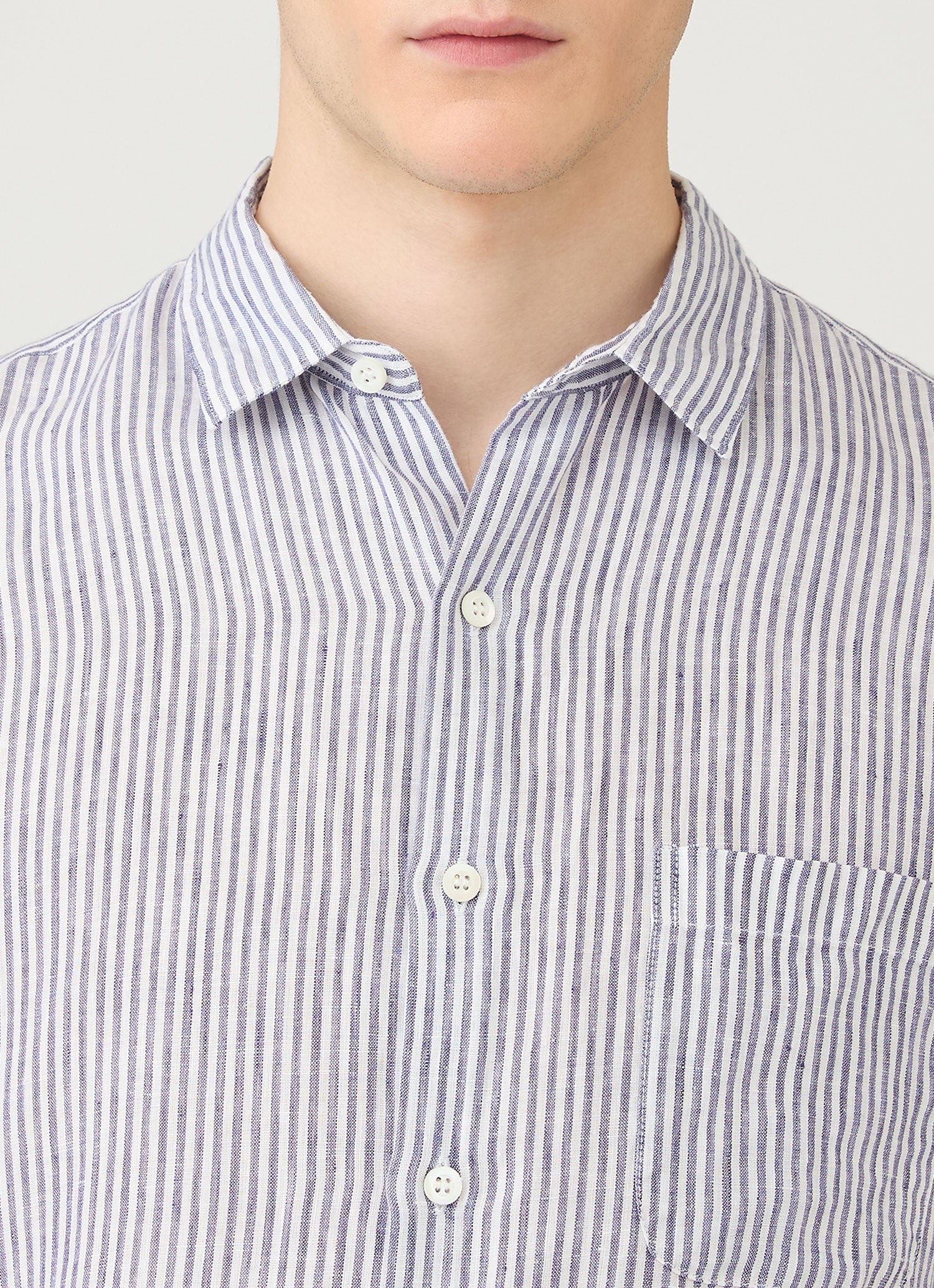 Italian Linen Short Sleeve Shirt - 6