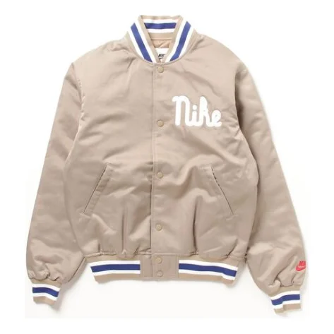 Nike Dugout Loose Satin Jacket Asia Sizing 'Khaki Sail' FQ7970-247 - 1