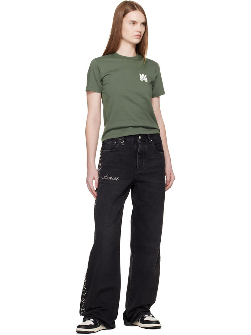 AMIRI Black & White Skel-Top Low Sneakers outlook