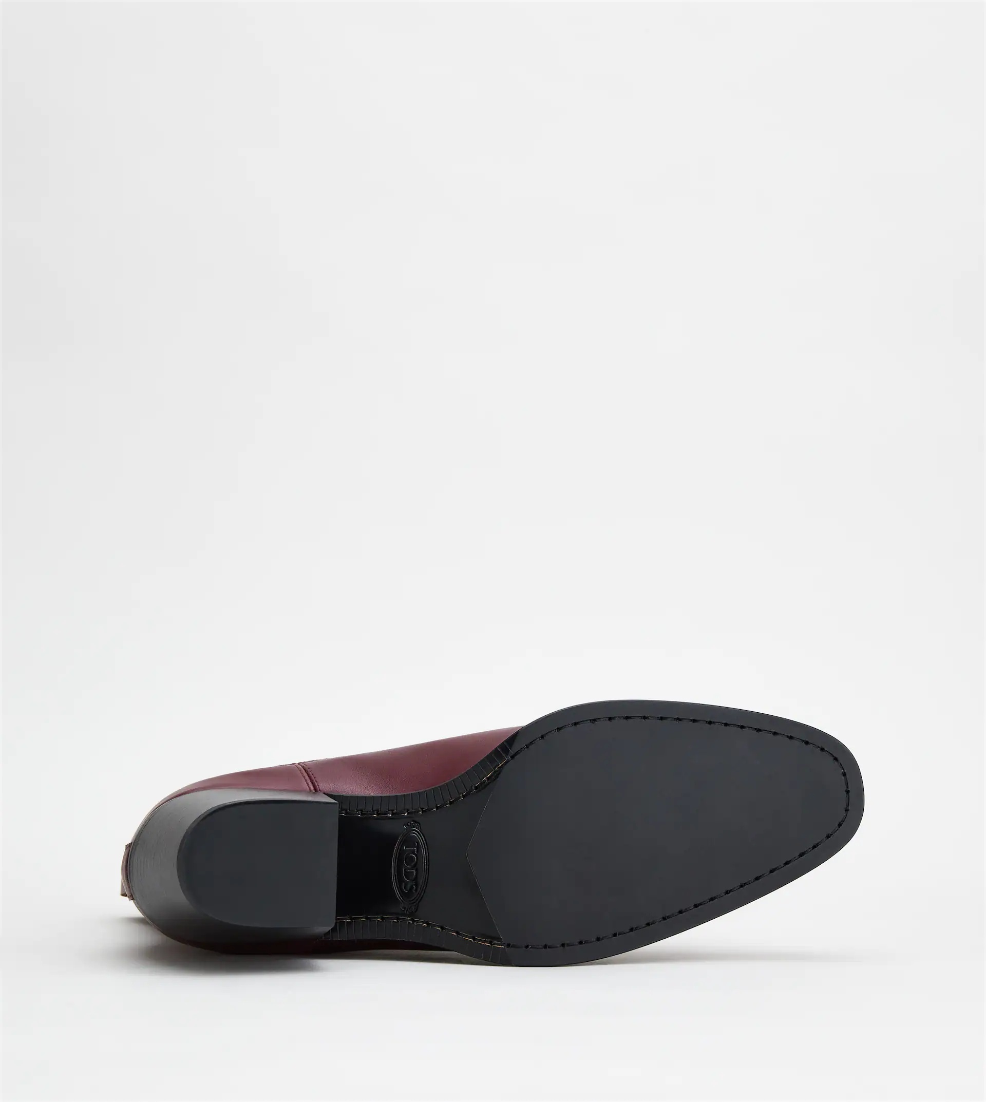 LEATHER BOOTS - BURGUNDY - 5