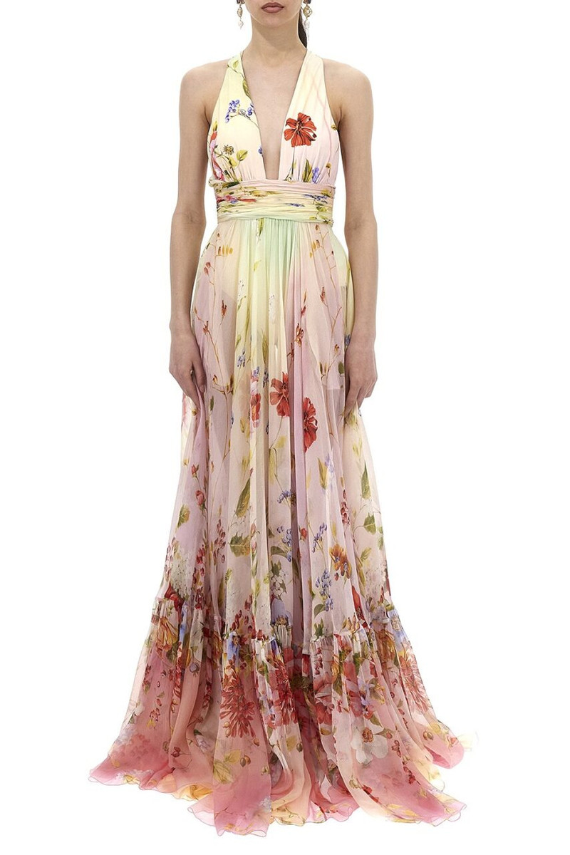 Roberto Cavalli Miami Flowers Long Dress outlook