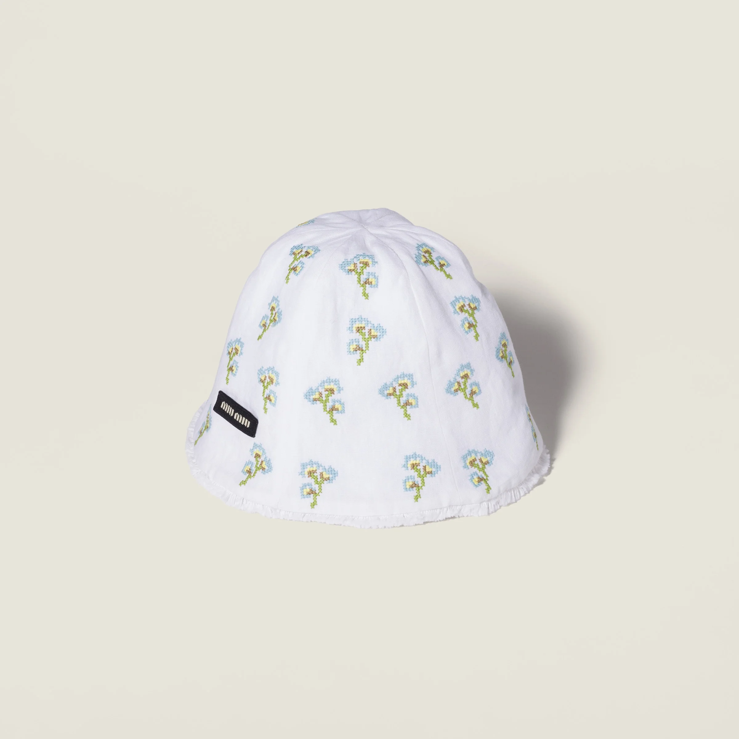 Embroidered beanie cap - 1