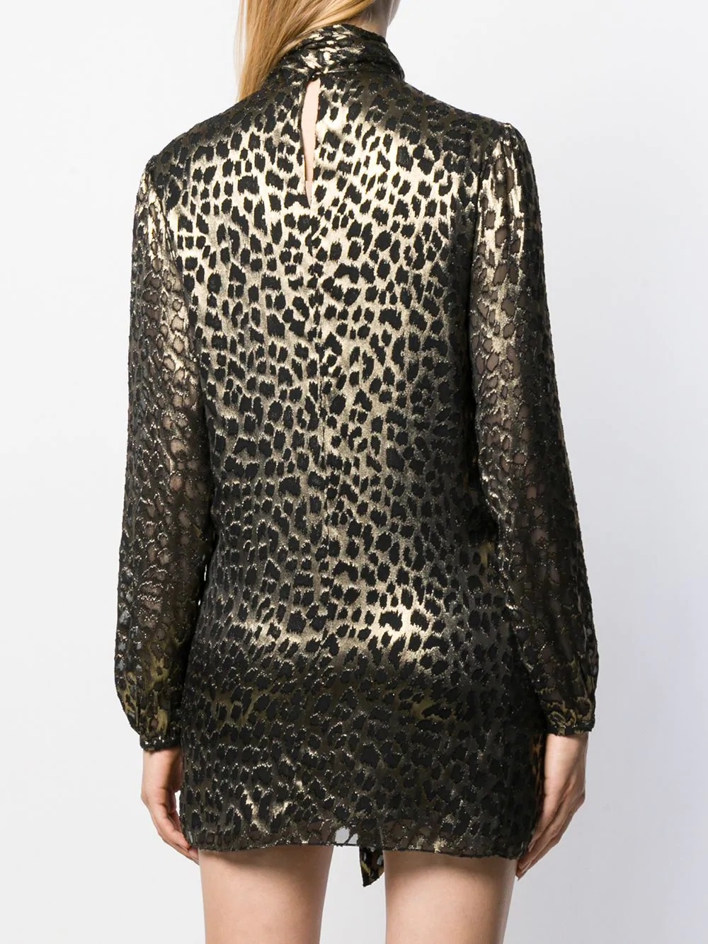 leopard-print shift dress - 4