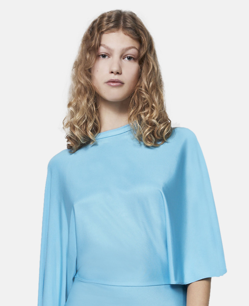 Asymmetric Cape Sleeve Dress 4