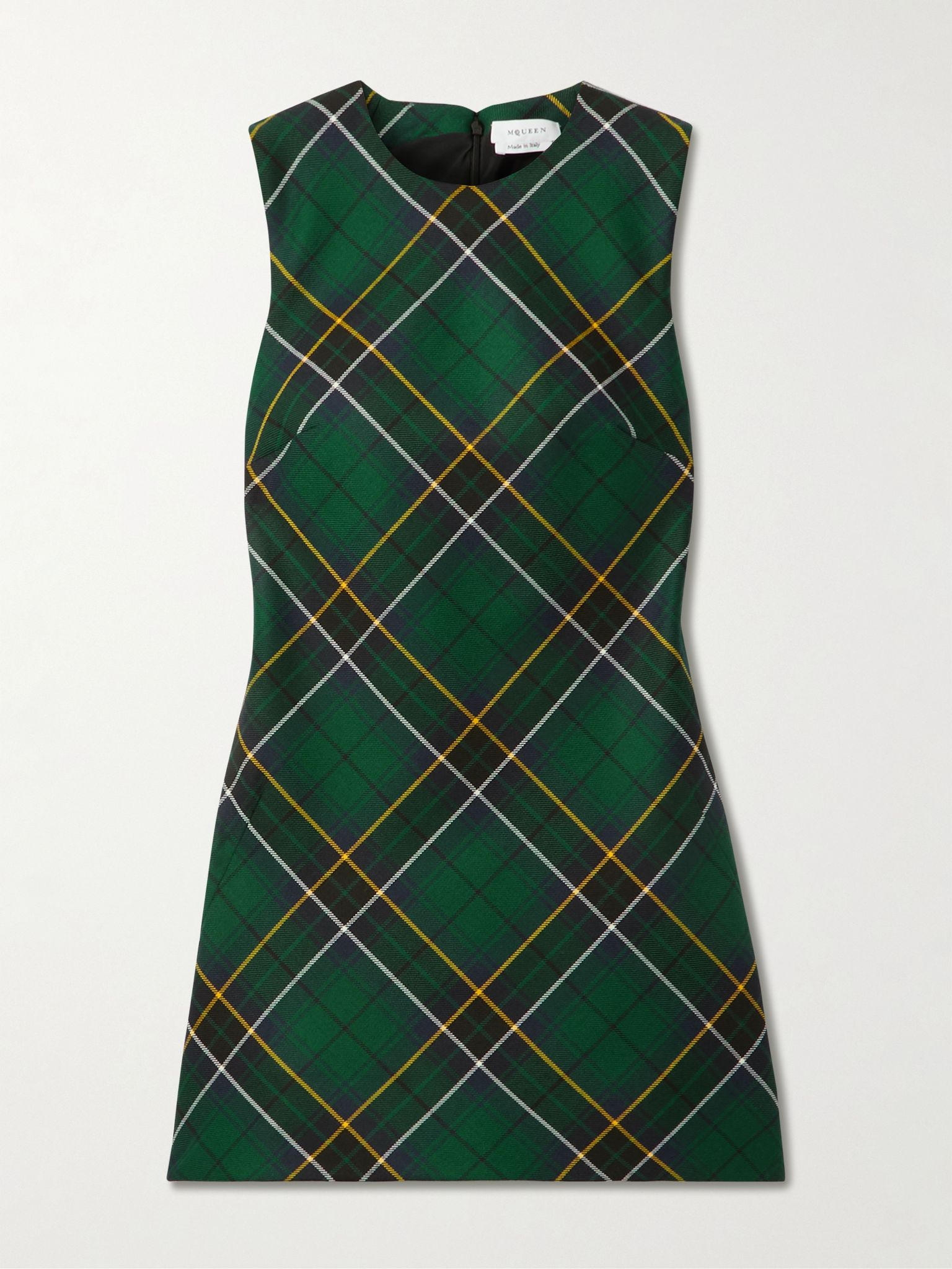 Checked wool mini dress Multi - 1