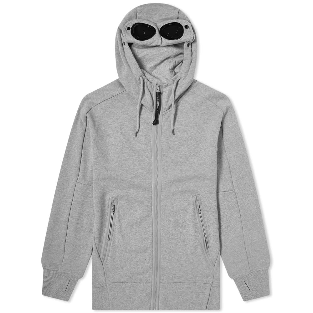 C.P. Company Diagonal Raised Fleece Zip Goggle Hoody - 1