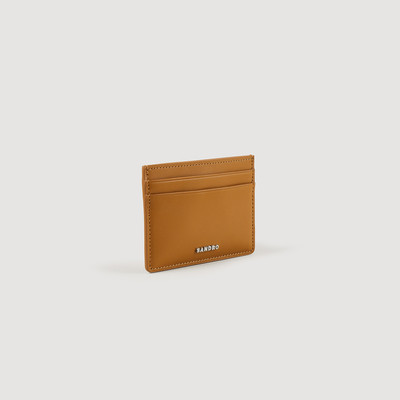 Sandro Smooth leather card holder outlook