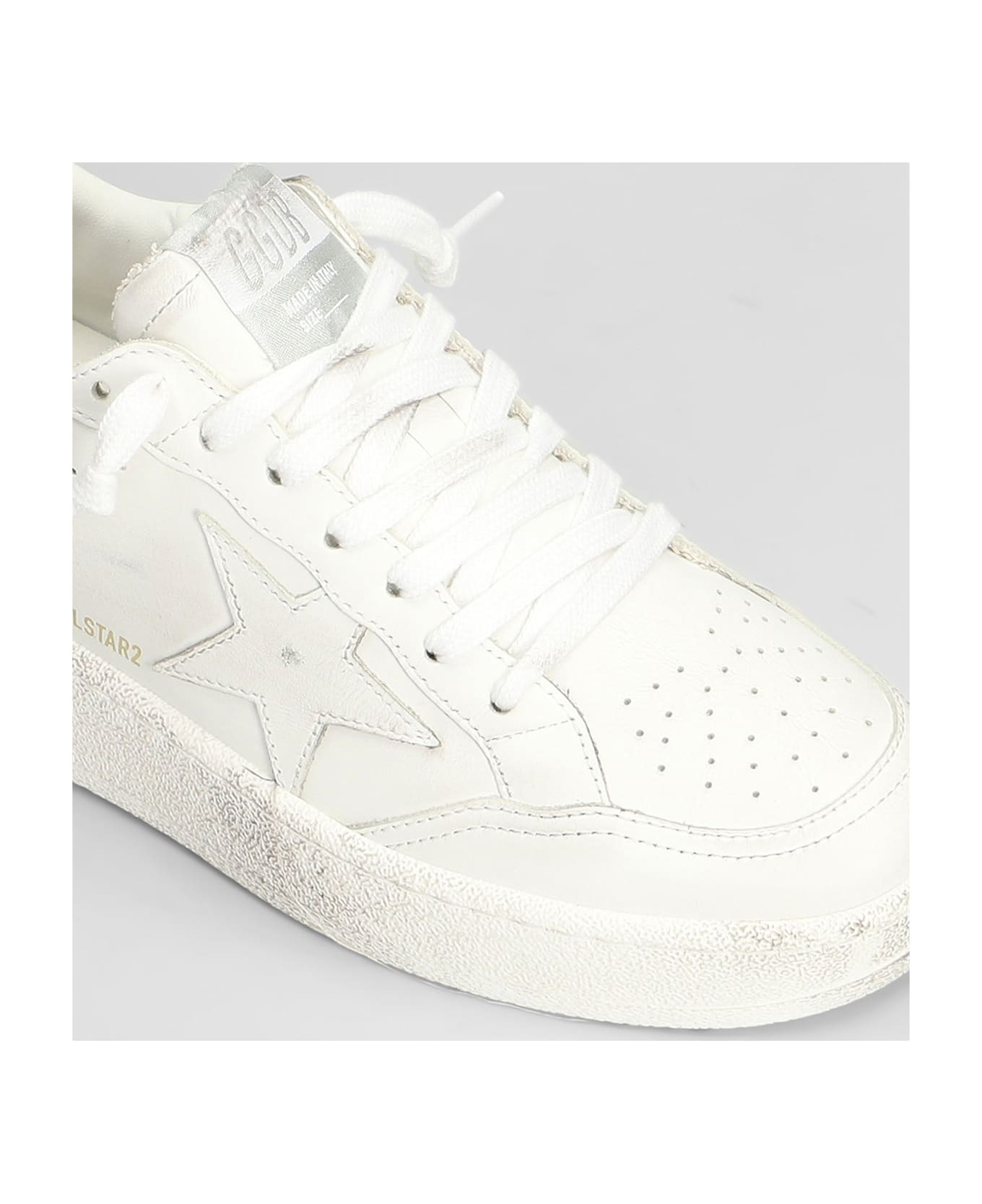 Ball Star 2 Sneakers In White Leather - 5