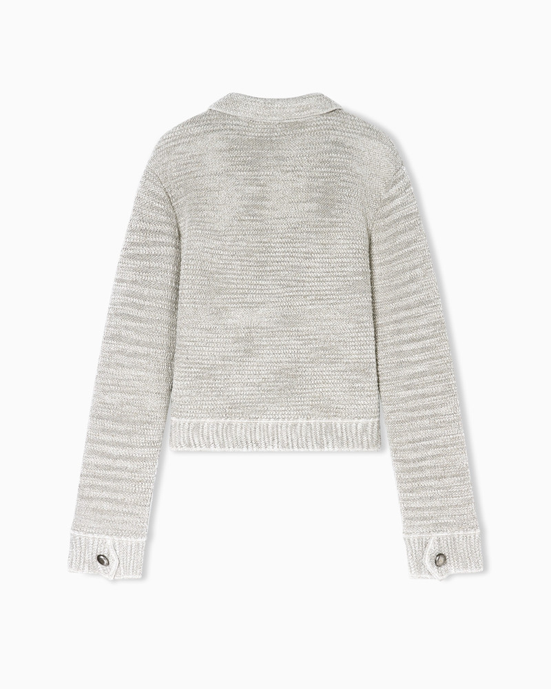 VISCOSE AND LINEN KNIT BLOUSON 3